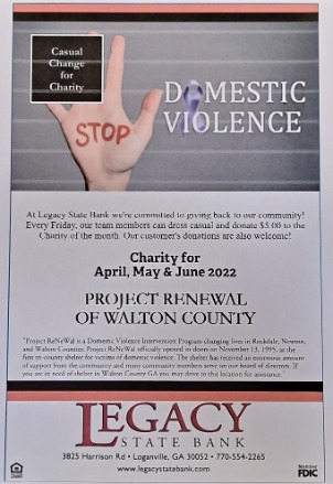 2022 Second Quarter Charity ~ Project Renewal of Walton County